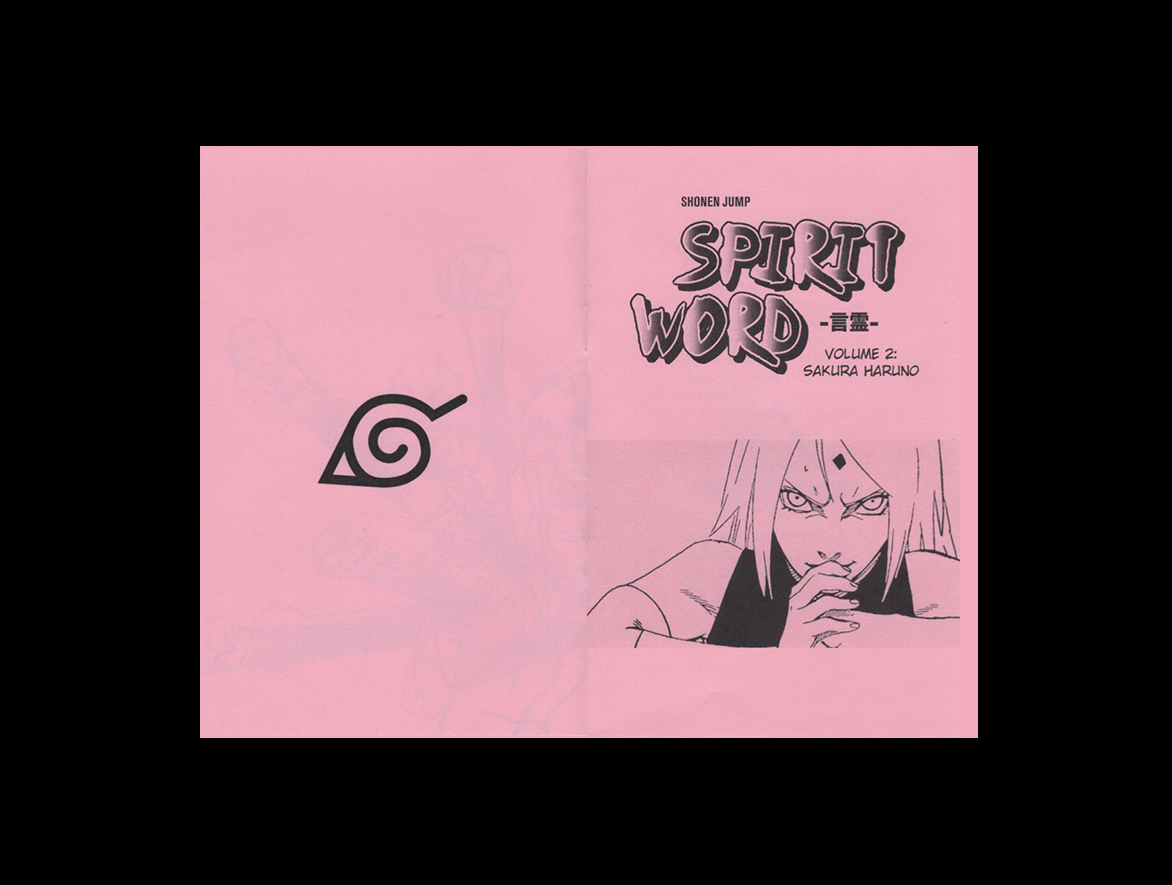 A pink zine about Sakura from the anime Naruto.